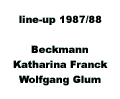 line-up 1987/88